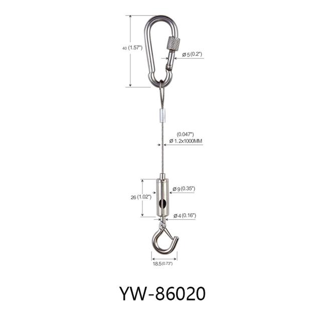 Stainless Steel Acoustic Panel Light Suspension Kit часanging System YW86020 0