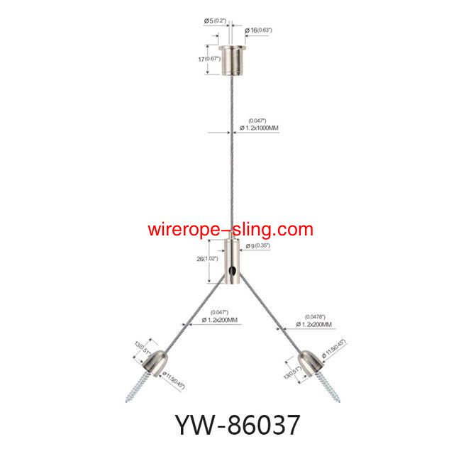 кабель подвески медный никель лампа панели YW86035